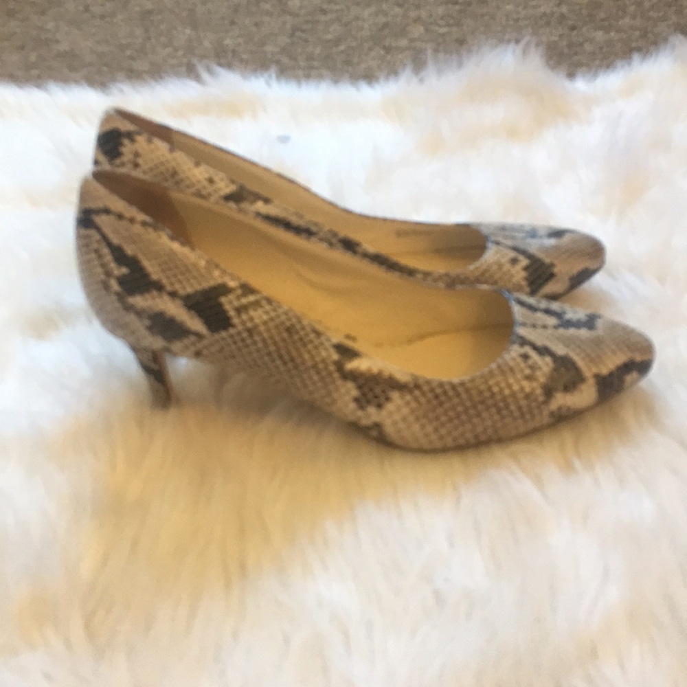 Cole Haan Snakeskin Heels Size 9 - Picture 3 of 6